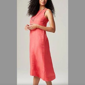 Beautiful NWT J Jill dress in Linen Blend, Coral Color XS (Fits like an S)